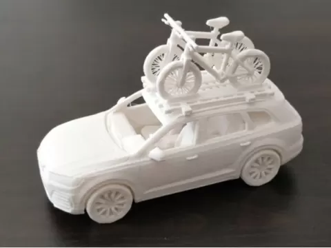 Car with Roof Bike Rack