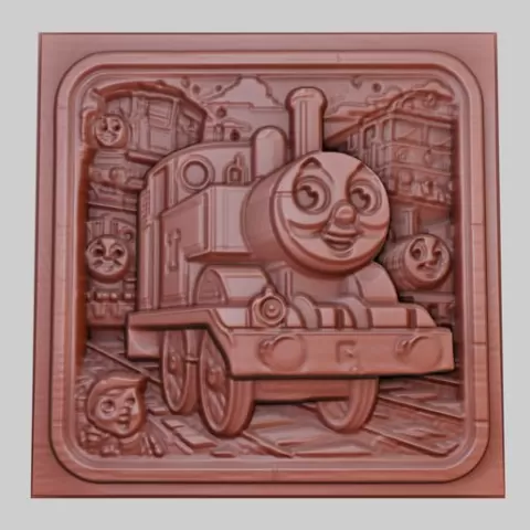 Thomas & Friends 3d printer relief medallion obj stl