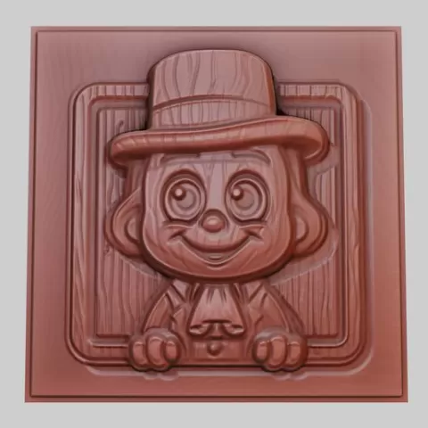 Franklin 3d printer relief medallion obj stl