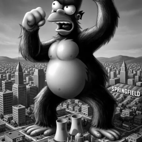 King Kong Homer The Treehouse of Horror III Fanart