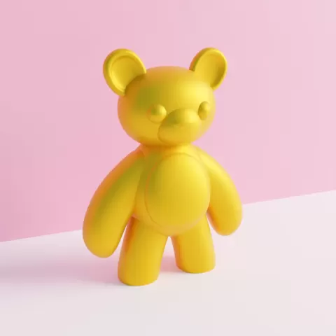 Cute teddy bear (standing version) - Dcubex studio