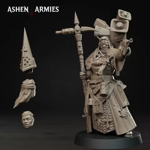 Bleeding Procession - War Prophet (4 Versions) (Modular Kit) by Ashen Armies