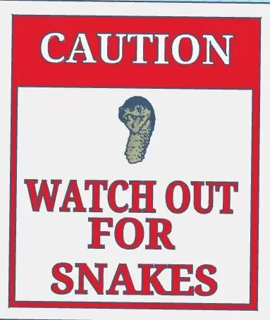 Snake room sign