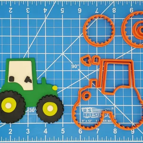 Tractor Multipiece Fondant Cookie Cutter Set Multiple Sizes