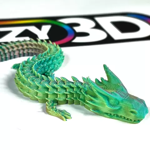 Ultra articulated Dragon - small (normal + keychain version) - Crazy3D