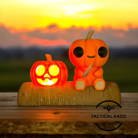 Pumpkin Patch Pal Tea Light Pumpkin Scene