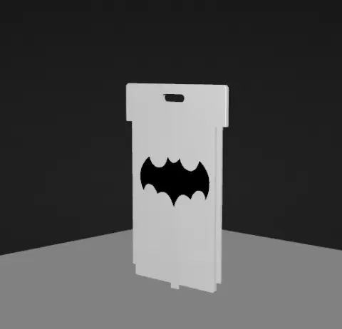 Bat man Logo Slim ID / Badge / Credit Card Holder – Single Card – Event & RFID Use – STL + AMS Colored 3MF Files