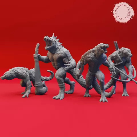Lizardfolk Warband - Tabletop Miniatures (Pre-Supported)
