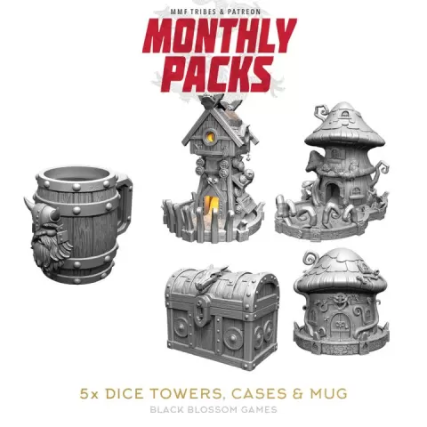 PTD01T1 Dice Towers, Dice Cases & Mug :: Black Blossom Games by Black Blossom Games