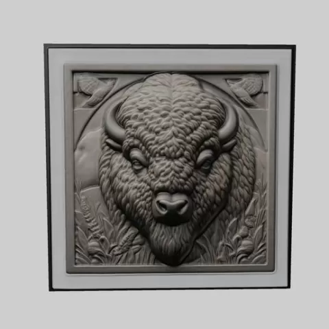 Bison Animal for CNC Router Laser & 3D Printer