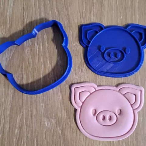 pig cookie cutter and stamp