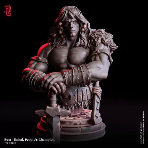 Bust - Jinkai, People's Champion by Flesh of Gods