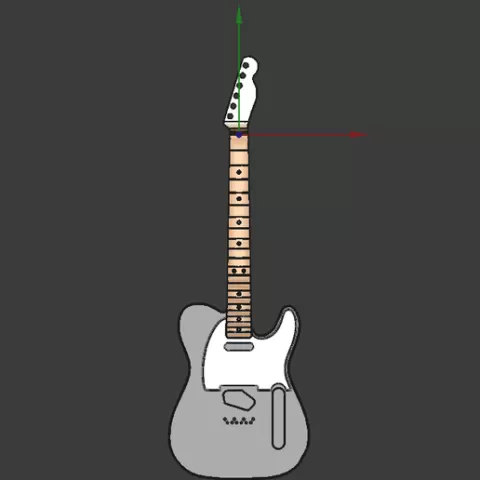 Telecaster Style Full Guitar Kit 1:1 – Body, Neck, Fretboard, Inlays, Pickguard, Binding | STL & STEP