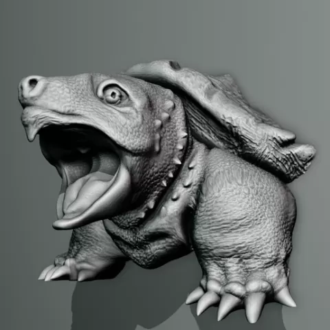 Alligator snapping turtle wall mount stl