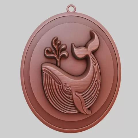 Blue whale Animal Pendant Blue whale Animal Necklace for CNC Router Laser & 3D Printer