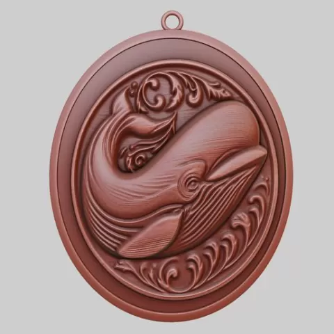 Beluga whale Animal Pendant Beluga whale Animal Necklace for CNC Router Laser & 3D Printer