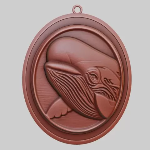 Beluga whale Animal Pendant Beluga whale Animal Necklace for CNC Router Laser & 3D Printer