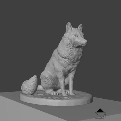 fox sitting stl