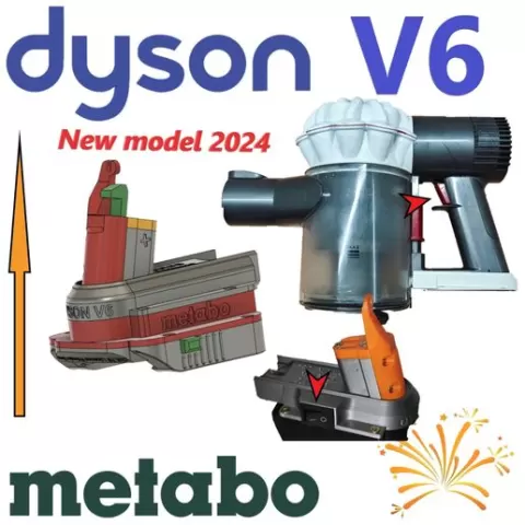 METABO on DYSON V6 Battery Adapter