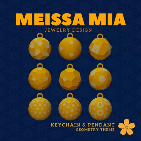 30. Derived Solids Necklace and Earring - Girl's Fashion Accessories