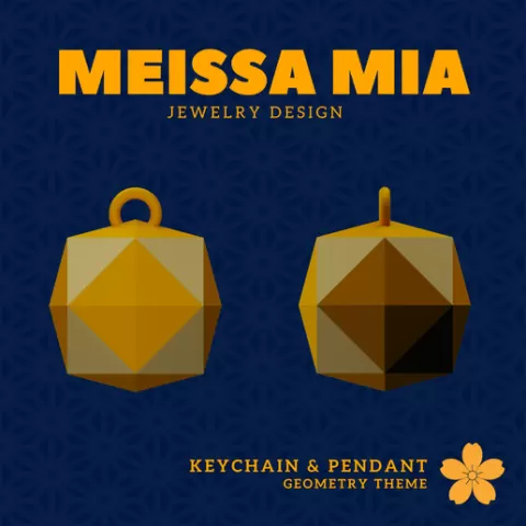 19. Tetrakis Cuboctahedron Earring – 30. Derived Solids Necklace and Earring - Girl's Fashion Accessories