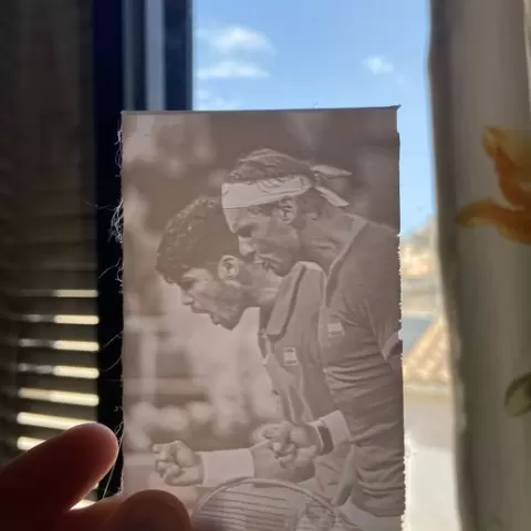 Epic photo of Rafa Nadal and Carlos Alcaraz