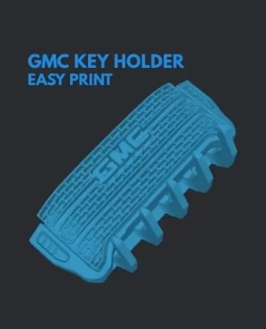 WALL KEY HOLDER GMC KEY HANGER GMC GRILL ...KEY HANGER... EASY PRINT NO SUPPORTS PRINT IN PLACE.