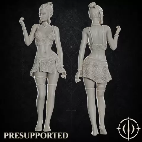 Cynthia & Valeria (75 mm & 32 mm Figures) [FemaleSculpt] by ChthonianGodsStudio