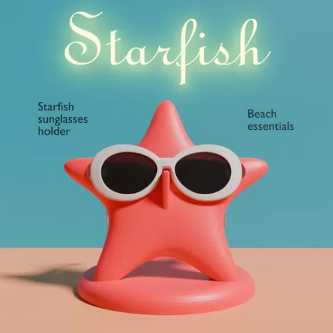 starfish sunglasses holder