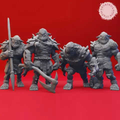 Bugbear Warband - Tabletop Miniatures (Pre-Supported)