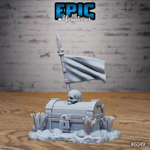 Pirate Treasure V1 / Pirate Hideout Environment / Corsair Items / Ship Bandit Decoration / Sea Smuggler Dungeon Equipment / Ocean Area Theme / Water Island Encounter by Epic-Miniatures