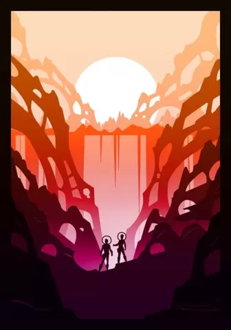 Space landscape shadow box - tecnoculebras