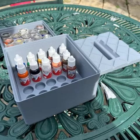 Stackable Humbrol Paint 14ml Acrylic Dropper Storage Boxes