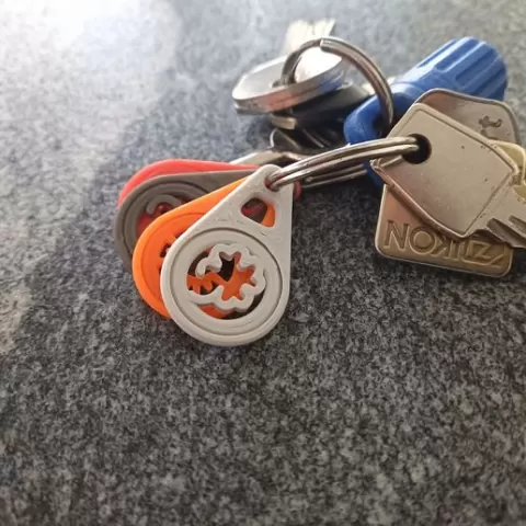 AC Shopping cart Token - SPINNING CLOVER/KLEE - GOLF BALL MARKER - KEYCHAIN - SCHLÜSSELANHANNGER