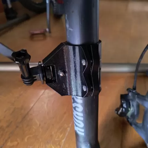 MTB fork action camera mount