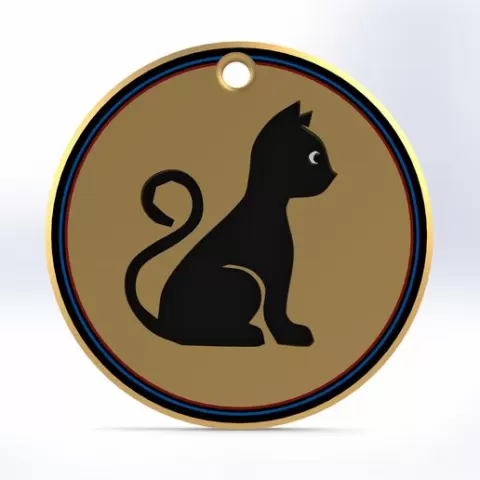 Cat medallion