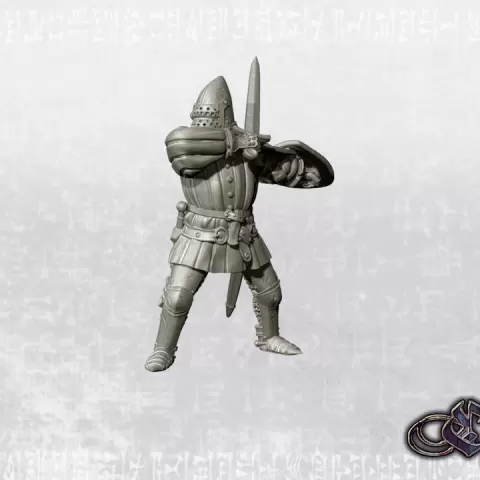 “Man-at-arms_French_slashing - 14th century” by Ezipion Digital Store