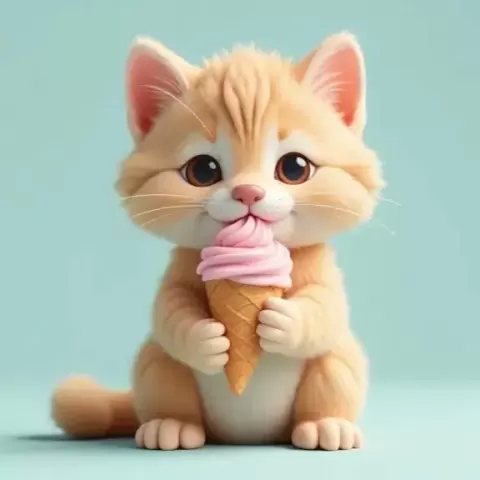 Cute Cat Keychain - Forte Desing