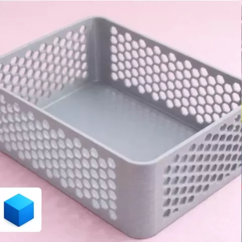 storge shelf box with hexagonal patters - 3D Designing