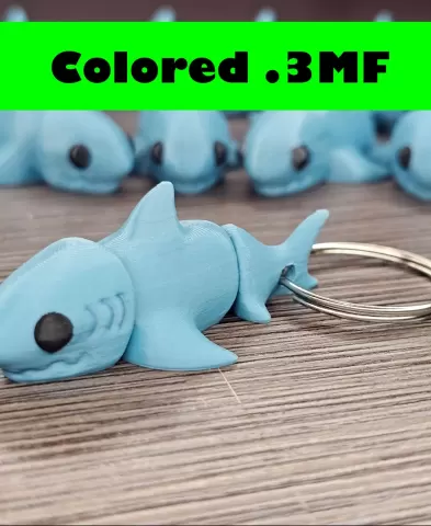 MiniMonster3BabySharkKeyChainColored.3mf