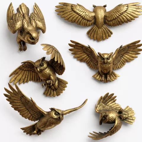 6 owl statue styles