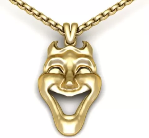 Smile Mask Pendant 3d Printable Model