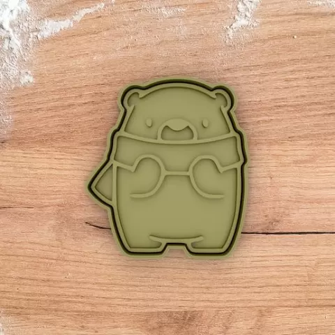 Scarf bear cookie cutter from cute bear collection