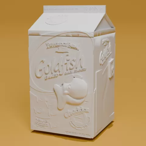 Goldfish Crackers Cardboard Box