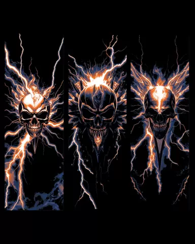 Heavy Metal Rock Star Album Cover Art - Set of Bookmarks
