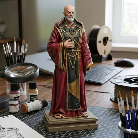 Rasputin 3D STL File - Hellboy Eternal Enemy - Dark Cultist Sorcerer Miniature - High Detail Villain Figure - Tabletop RPG Digital Download
