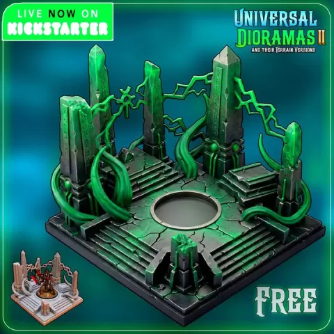 FREE 3D Printable Tomb of the Undying – 45 Universal Dioramas II by Mini Forge