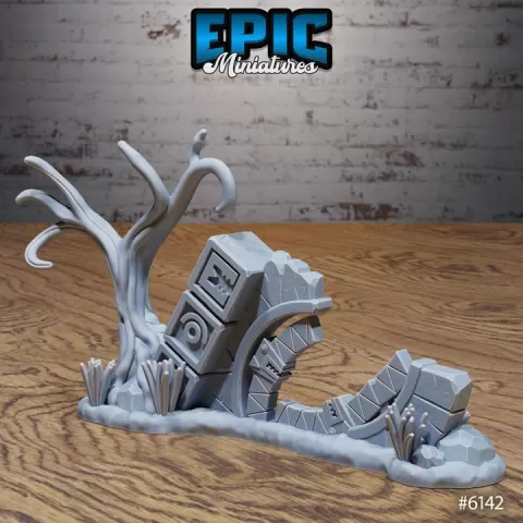 Swamp Ruins V3 / Swamp Land Environment / Marshland Item / Bog Decoration / Jungle Dungeon Equipment / Tropical Area Theme / Forest Wetland Encounter by Epic-Miniatures