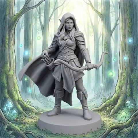 Elf Ranger (Female) by Sam