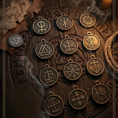 Mystic Collection: Pack of 12 Nordic Talismans and Sigils (STL Files)